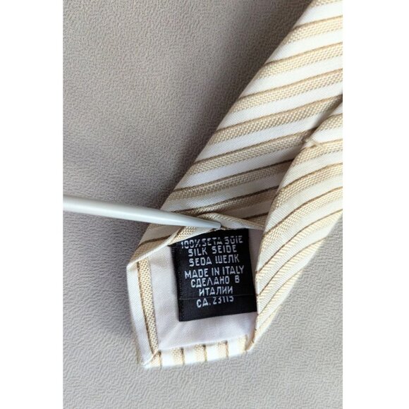 BOSS Hugo Boss 100% Silk Tie Striped Jacquard Made in Italy - Picture 5 of 5